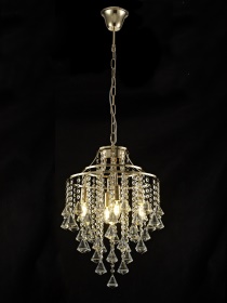 Inina French Gold Crystal Ceiling Lights Diyas Single Crystal Pendants
